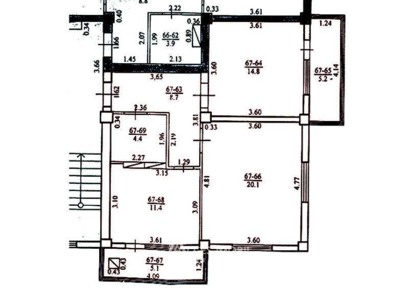 Chirie! Bloc Nou! Râșcani, str. Andrei Doga, 2 camere! Euroreparație!: 6