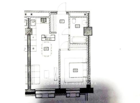City Gardens! Rascani, Renasterii avenue, Riscani, 1 room + living. White version!: 1