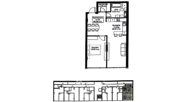Durlesti, Bisericii street, 2 rooms + living. White version!: 3