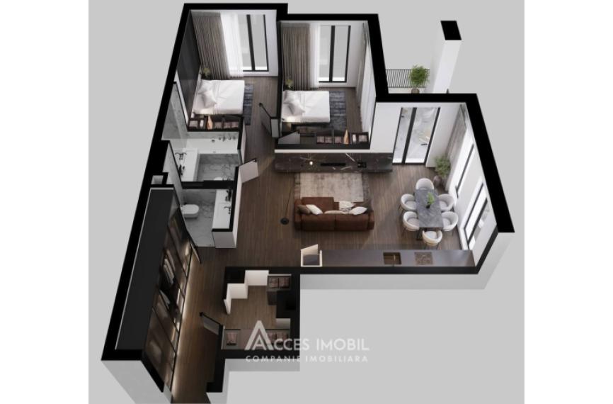 Element Stil! Durlesti, Nicolae Dimo street, 2 rooms + living room. White Version!: 1