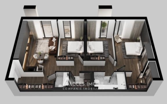 Element Stil! Дурлешты, ул. Николай Димо, 3 комнаты + гостиная. Белый вариант!: 2