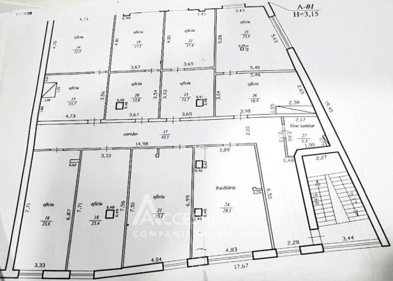 Spațiu Comercial! Râșcani, str. Feredeului, 1260m2 + 5 ari. Euroreparație!: 23