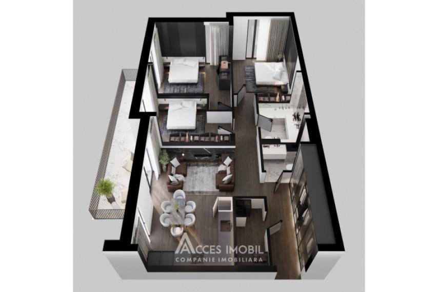 Element Stil! Дурлешты, ул. Николай Димо, 3 комнаты + гостиная. Белый вариант!: 1