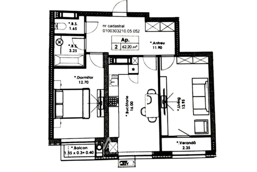 Новострой! Чокана, ул. Вадул луй Водэ, 2 комнаты + гостиная! Белый Вариант!: 7