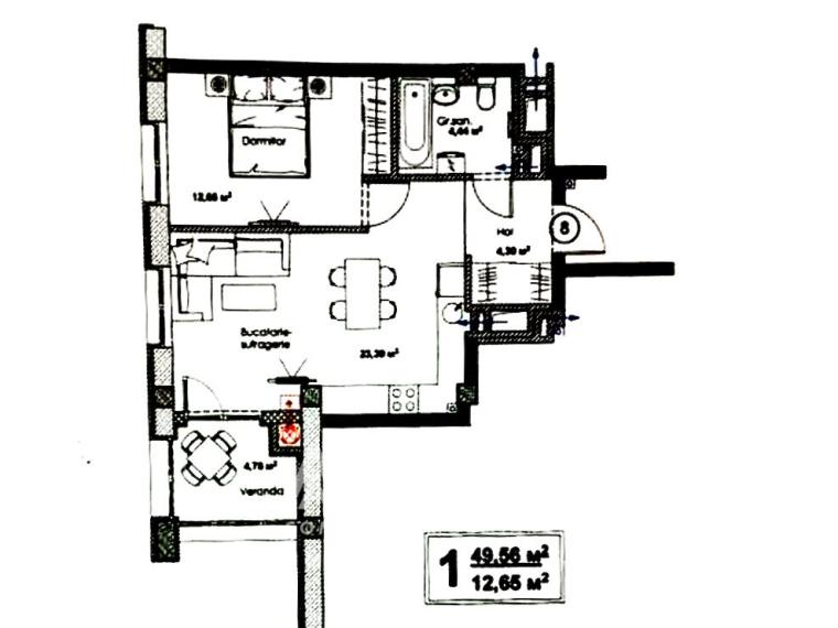 New Block! Botanica, Dacia avenue, 1 room + living! White Version!: 6