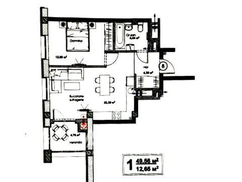 New Block! Botanica, Dacia avenue, 1 room + living! White Version!: 6