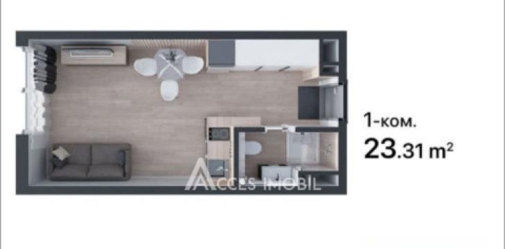 New Block! Botanica, Dacia avenue, 1 room! White Version!: 1