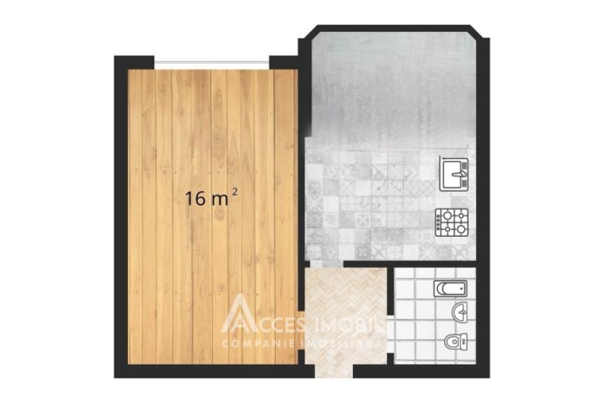 Botanica, Cuza Voda avenue, 1 room. Middle position!: 9