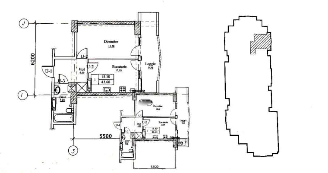 Newton House! Ботаника, ул. Грэдина Ботаникэ, 1 комнатa + гостиная. Белый Вариант!: 10
