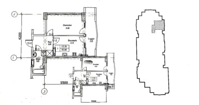 Newton House! Ботаника, ул. Грэдина Ботаникэ, 1 комнатa + гостиная. Белый Вариант!: 10