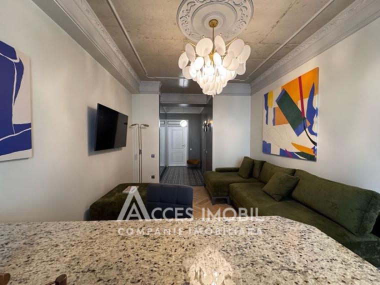 Аренда! Новострой! Центр, ул. Александру чел Бун, 1 комната + гостиная. Евроремонт!: 2