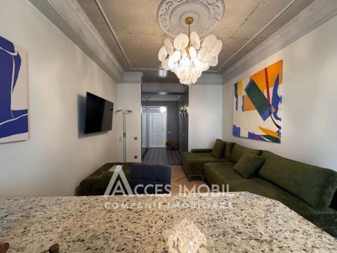 Аренда! Новострой! Центр, ул. Александру чел Бун, 1 комната + гостиная. Евроремонт!: 2