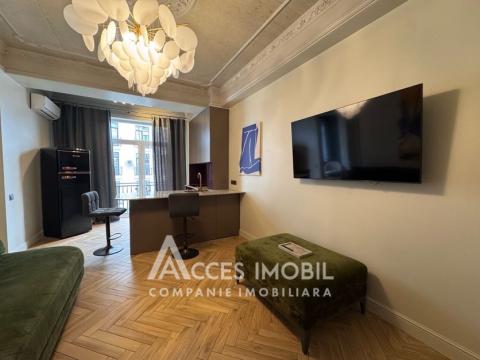 Аренда! Новострой! Центр, ул. Александру чел Бун, 1 комната + гостиная. Евроремонт!: 3