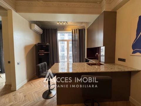 Аренда! Новострой! Центр, ул. Александру чел Бун, 1 комната + гостиная. Евроремонт!: 4