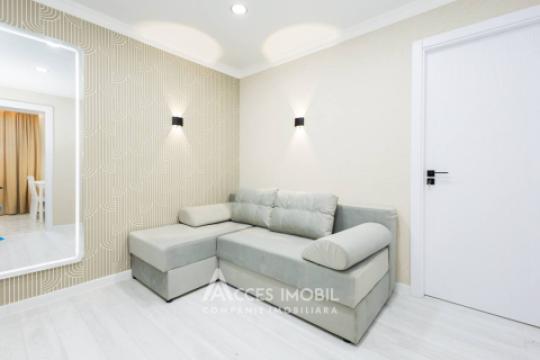 Bloc nou! str. Ialoveni, Telecentru, 2 camere + living. Euroreparație!: 3