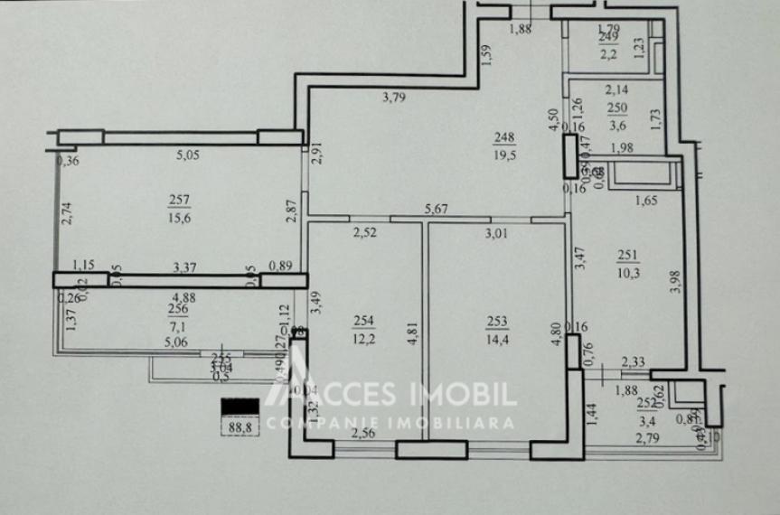 Exfactor! Буюканы, ул. Ион Буздуган, 3 комнаты + гостиная. Белый вариант!: 2