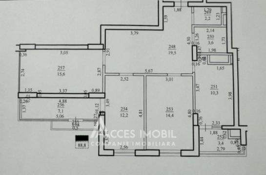 Exfactor! Буюканы, ул. Ион Буздуган, 3 комнаты + гостиная. Белый вариант!: 2