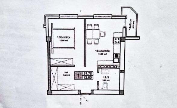 Nicons! Bloc Nou! Durlești, str. Cartușa, 1 cameră + living. Variantă albă!: 7
