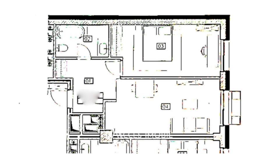 City Gardens! Râșcani, bd. Renașterii Naționale, 2 camere + living. Variantă albă!: 2