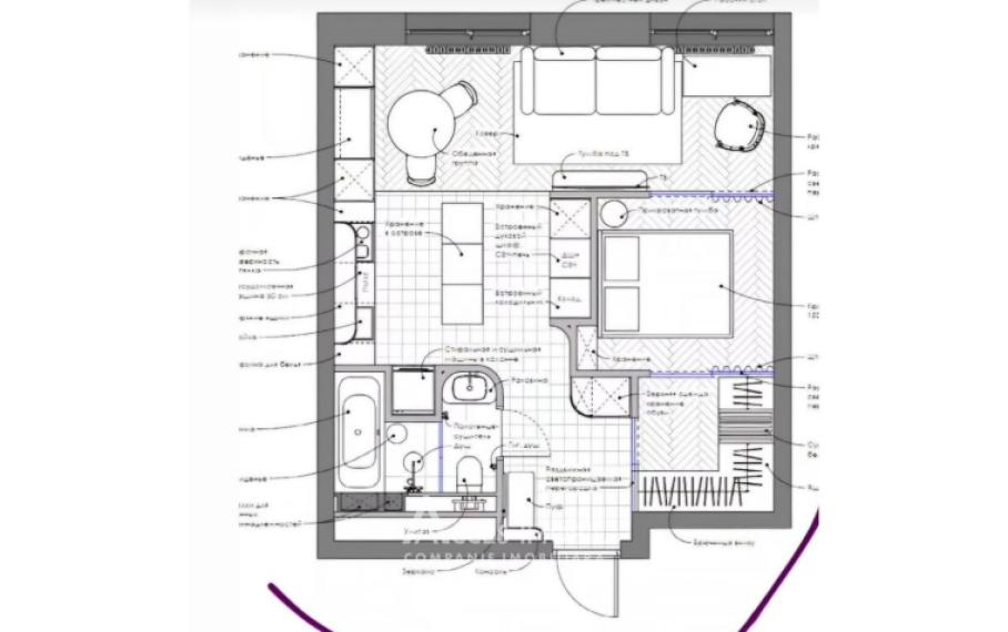 SkyHouse! str. A. Doga, Râșcani, 1 cameră. Variantă Albă!: 8