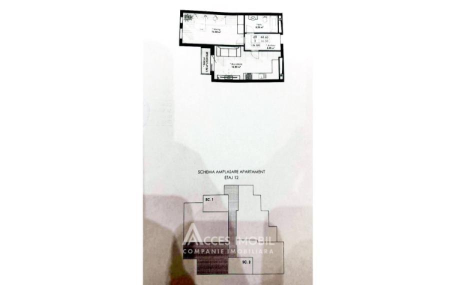 Bloc Nou! Râșcani, str. Cornești, 1 cameră + living. Variantă albă!: 9