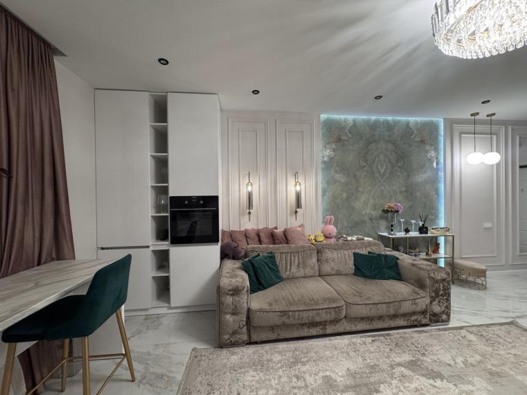 Аренда! Новострой! Буюканы, ул. Ливиу Деляну, 2 комнаты + гостиная. Евроремонт!: 5