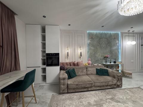 Аренда! Новострой! Буюканы, ул. Ливиу Деляну, 2 комнаты + гостиная. Евроремонт!: 5