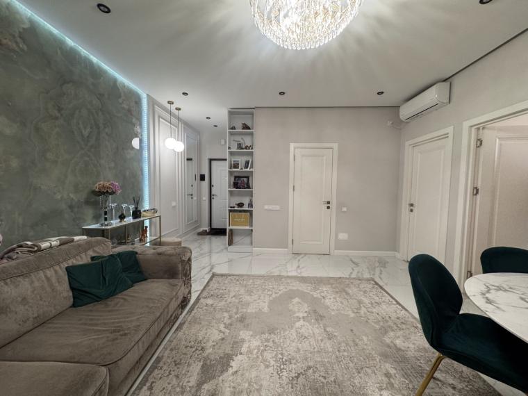 Аренда! Новострой! Буюканы, ул. Ливиу Деляну, 2 комнаты + гостиная. Евроремонт!: 10