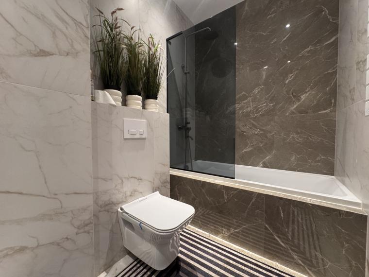 Аренда! Новострой! Буюканы, ул. Ливиу Деляну, 2 комнаты + гостиная. Евроремонт!: 13