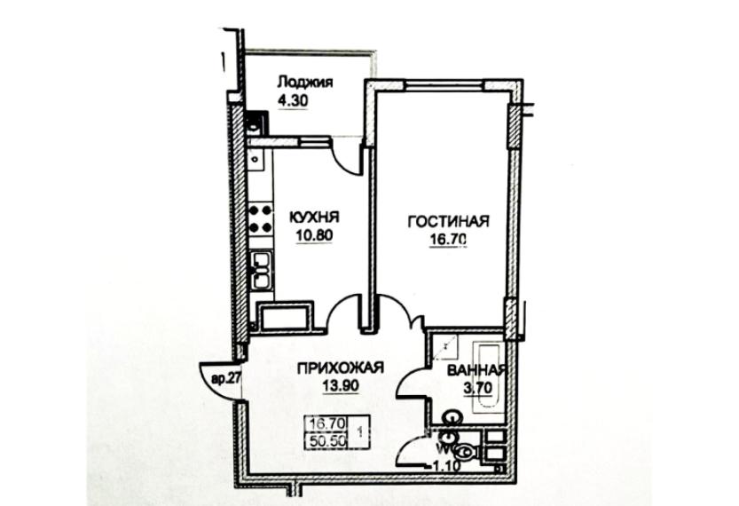 Exfactor! Buiucani, Vasile Lupu street, 1 rooms + living. White Finish!: 1