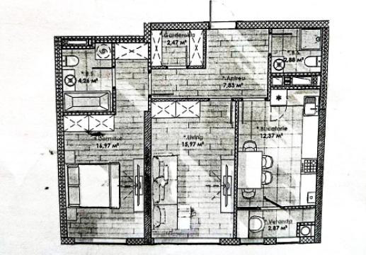 Lagmar! Cartierul rezidențial SOLARIS! Bloc Nou! Telecentru, șos. Hâncești, 2 camere! Variantă albă!: 4