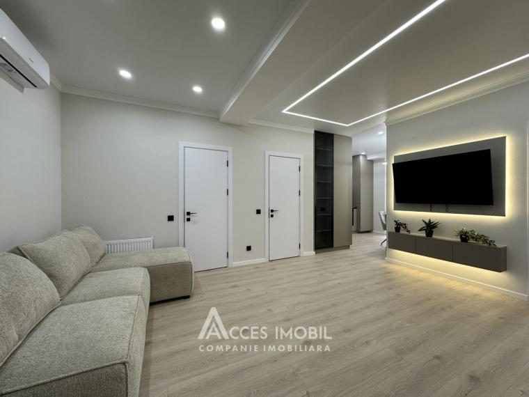 Bloc Nou! str. Cartușa, Durlești, 2 camere + living. Euroreparație!: 2