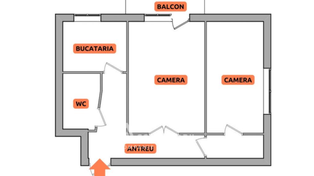 Buiucani, str. Paris, 2 camere. Localizare de Mijloc!: 2