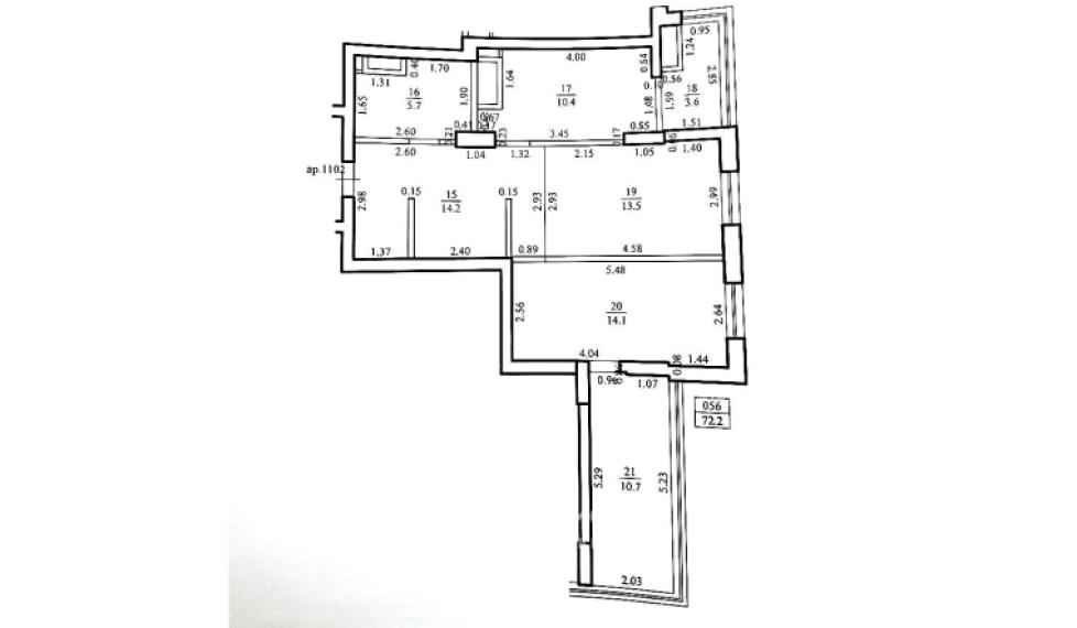 Exfactor! Buiucani, str. Vasile Lupu, 2 camere +  living. Variantă Albă!: 8