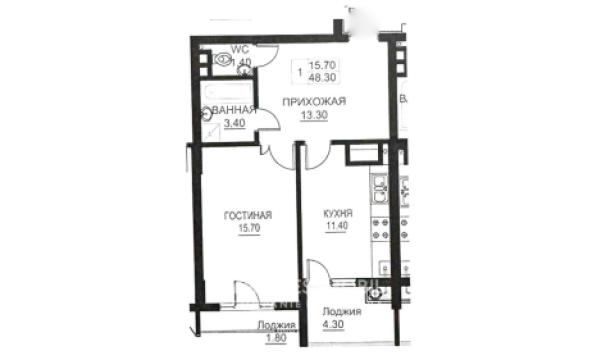 Exfactor! Botanica/Aeroport, bd. Dacia, 1 cameră + living! Variantă albă!: 15