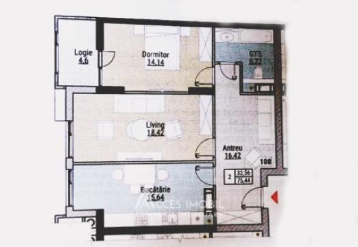 Bloc Nou! Durlești, str. Regina Elisabeta, 2 camere + living. Varianta albă!: 10