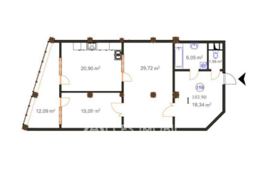 New Block! Ginta Latina street, Ciocana, 2 rooms + living. White version!: 10
