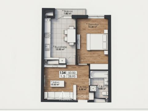 Pamir Construct! New block! Ialoveni street, Telecentru, 1 room + living room. Eurorepair!: 11