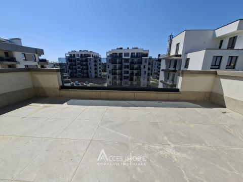 Penthouse, Satul German! Botanica, str. Europa, 3 camere + living. Varianta albă! +36 m2 TERASĂ!: 12