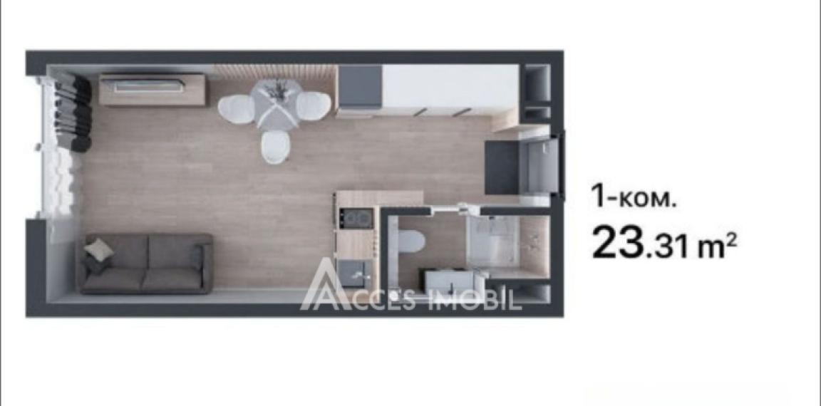 New Block! Botanica, Dacia avenue, 1 room! White Version!: 6