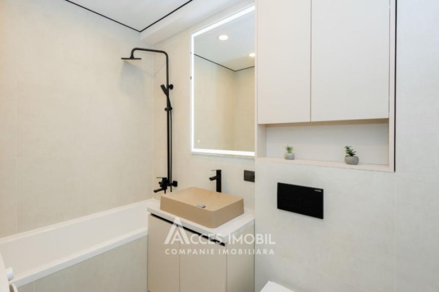 Bloc Nou! str. Cartușa, Durlești, 2 camere + living. Euroreparație!: 13