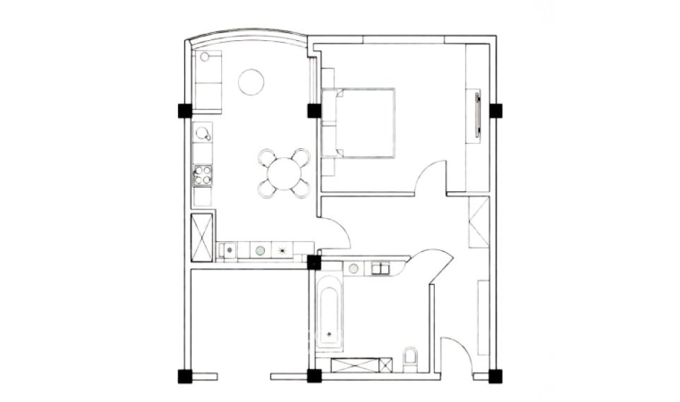 Bloc Nou! Ciocana, str. Ginta Latină, 1 cameră + living. Varianta albă!: 9