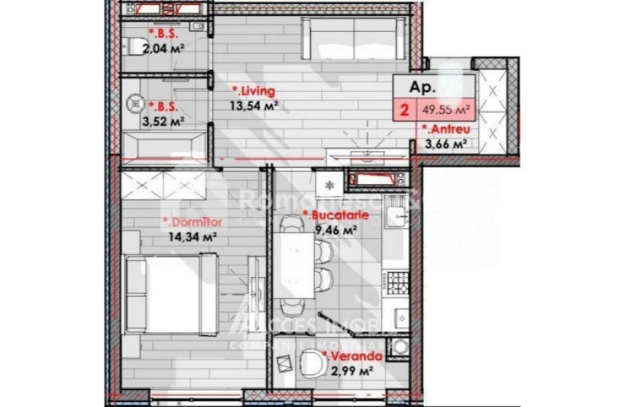 New block! Râșcani, Calea Moșilor street, 1 room + living room!: 2