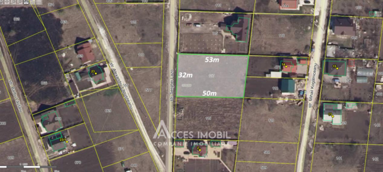 Land for construction, 16,44 ares! Budești, Serghei Lazo Street!: 6