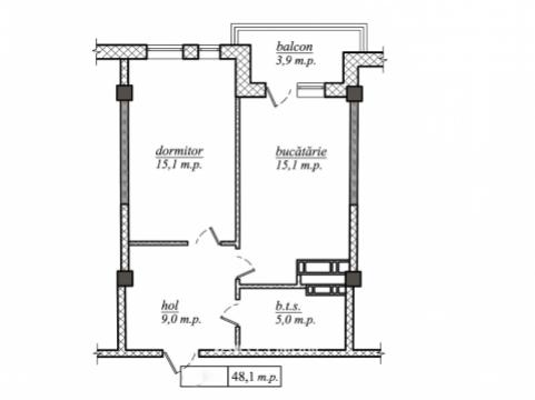 New Block! Durlesti, Nicolae Dimo street, 1 room.: 5