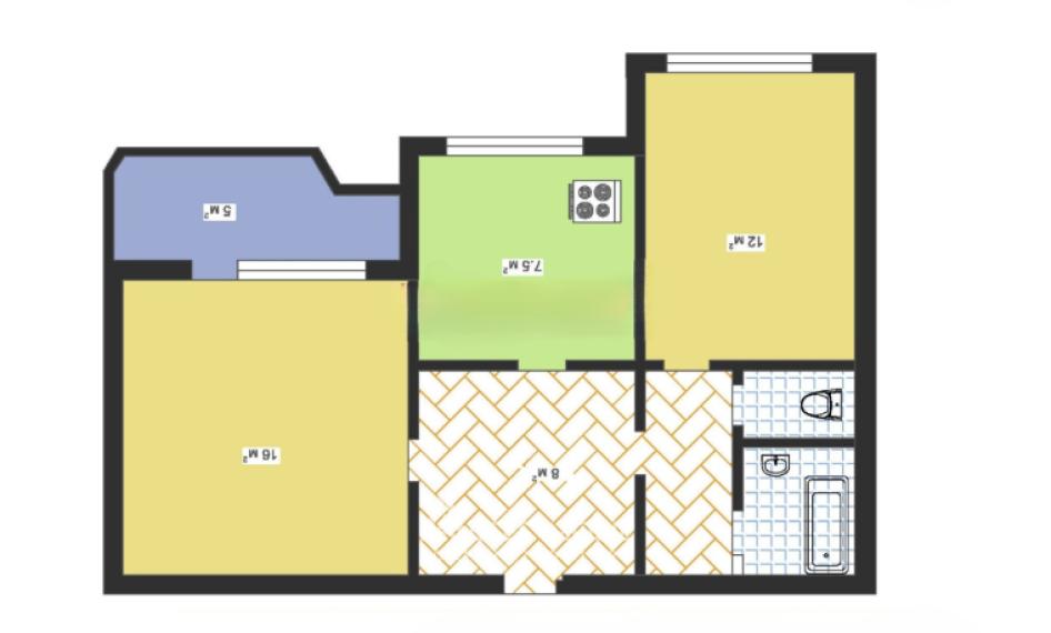 Botanica, Grenoble street, 2 rooms. Middle position! Euro repair!: 17