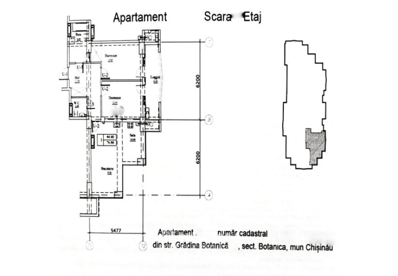 Inamstro! New block! Botanica, Grădina Botanică street, 2 rooms + living room. White version!: 1