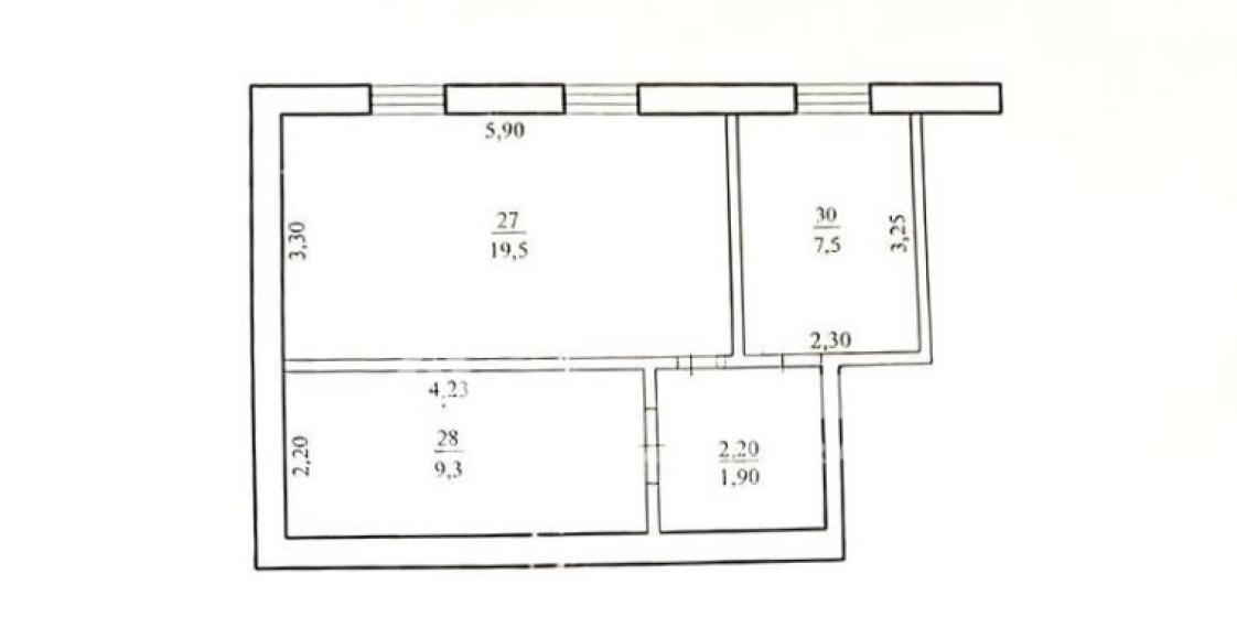 Ciocana, Uzinelor street, 2 rooms. No repair! Middle position!: 7