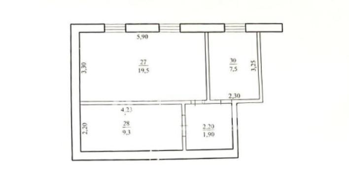 Ciocana, Uzinelor street, 2 rooms. No repair! Middle position!: 7