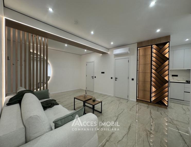 New Building! Durlesti, Cartusa street, 2 rooms + living room. Eurorepair! Middle floor!: 3